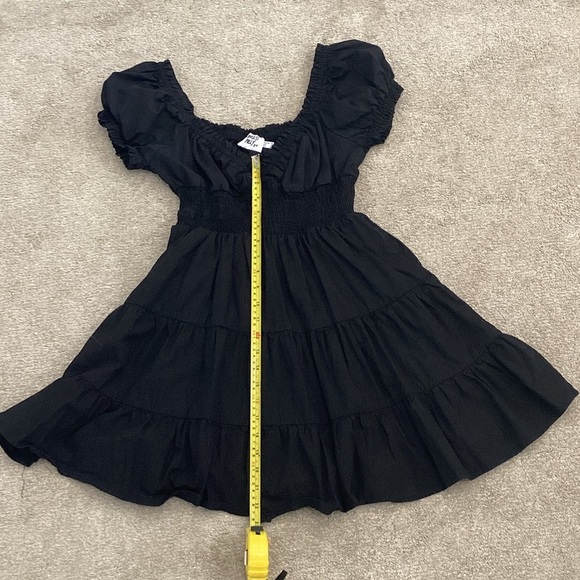 Princess Polly Elegant Black Ruched Dress - Picture 3 of 7